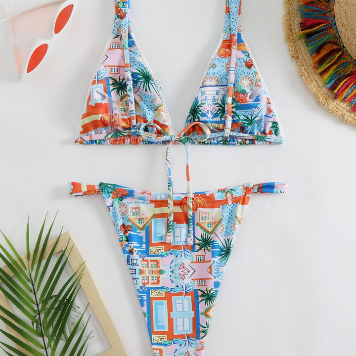 Damen Triangel-Bikini mit verspieltem Design Echo Archiv