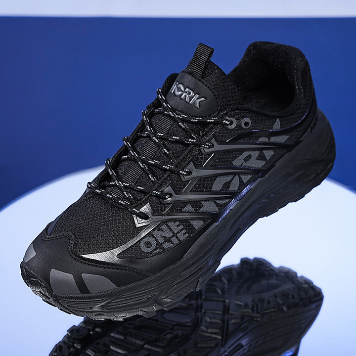 Herren technische Trailrunning-Sneaker mit stoßdämpfender Hohlkern-Zwischensohle verstärkter Zehenkappe und griffiger Offroad-Profilsohle – Tavélo