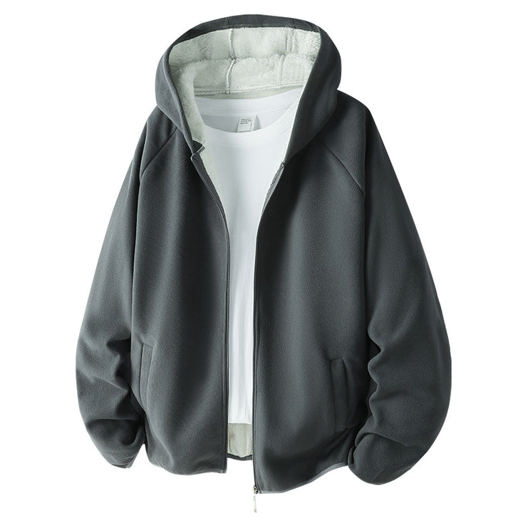 Unisex Fleecejacke mit Teddyfutter und Kapuze Echoarchiv