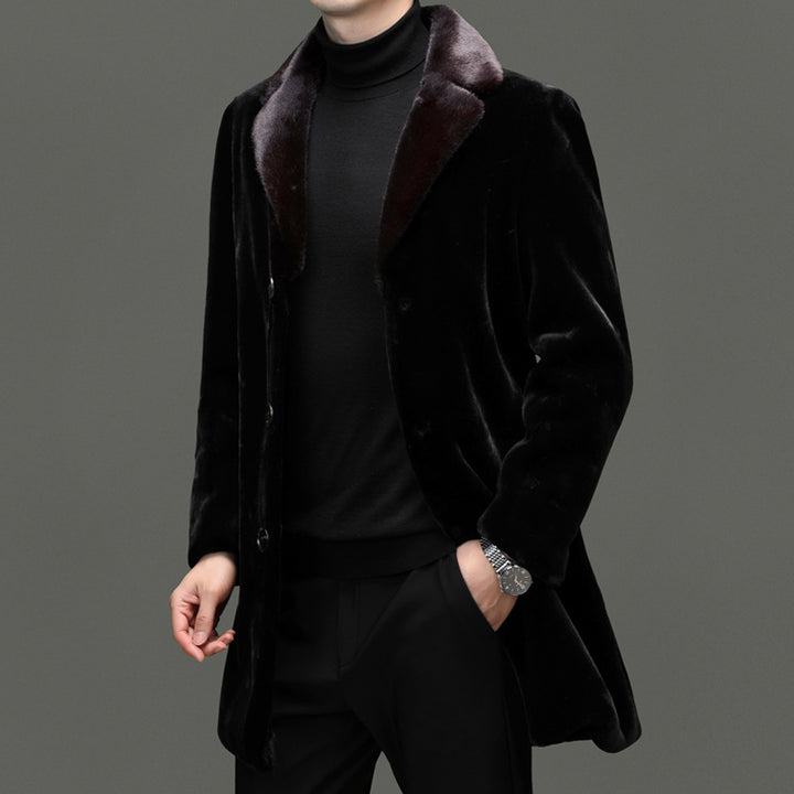 Herren elegante Veloursjacke mit luxuriösem Kragen Echoarchiv