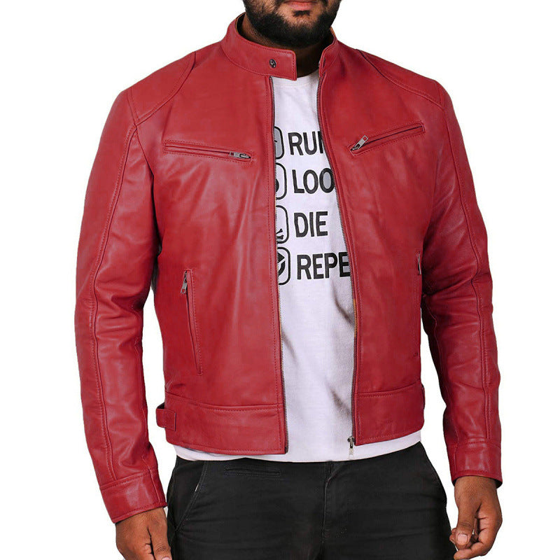 Herren hochwertige Biker-Lederjacke Echoarchiv