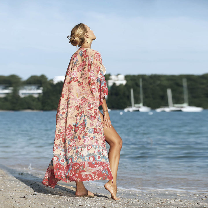 Damen luftige Strandkatze mit floralem Motiv Echo Archiv