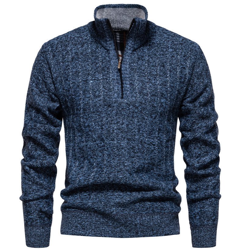 Herren Pullover mit Stehkragen und Zipper Echoarchiv