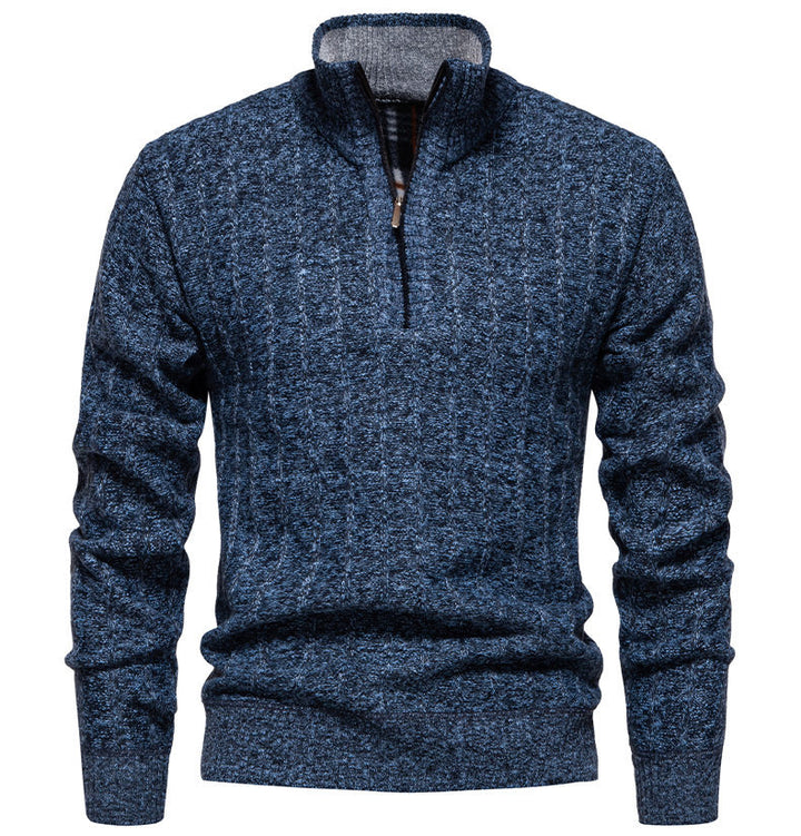 Herren Pullover mit Stehkragen und Zipper Echoarchiv