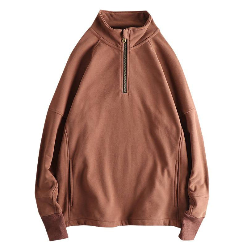 Herren Fleecejacke mit halbem Reißverschluss und seitlichen Eingrifftaschen Echoarchiv