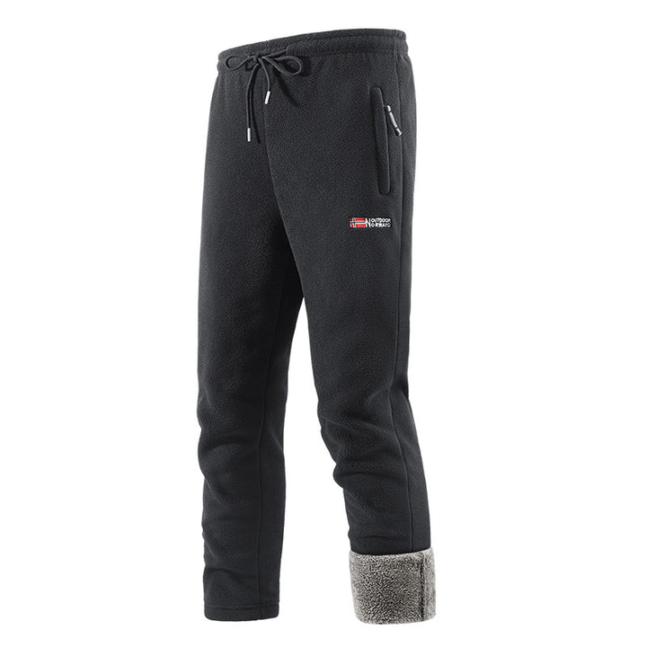 Herren Thermo‑Fleecehose mit hochfloriger Sherpa‑Innenfütterung und Reißverschlusstaschen – Sorevano