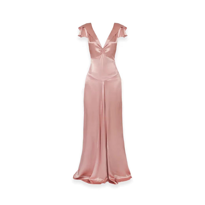 Damen Elegante und fließende Satin-Jumpsuit Echo Archiv