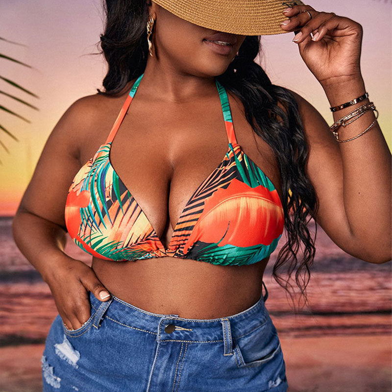 Damen Triangel-Bikini mit buntem Blumenmuster Echo Archiv