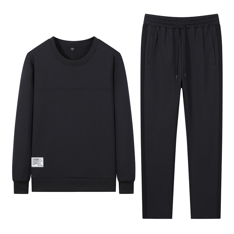 Herren Freizeit Trainingsanzug mit Reißverschluss Bomber, Rundhals Sweatshirt und elastischen Jogginghosen – Marzano