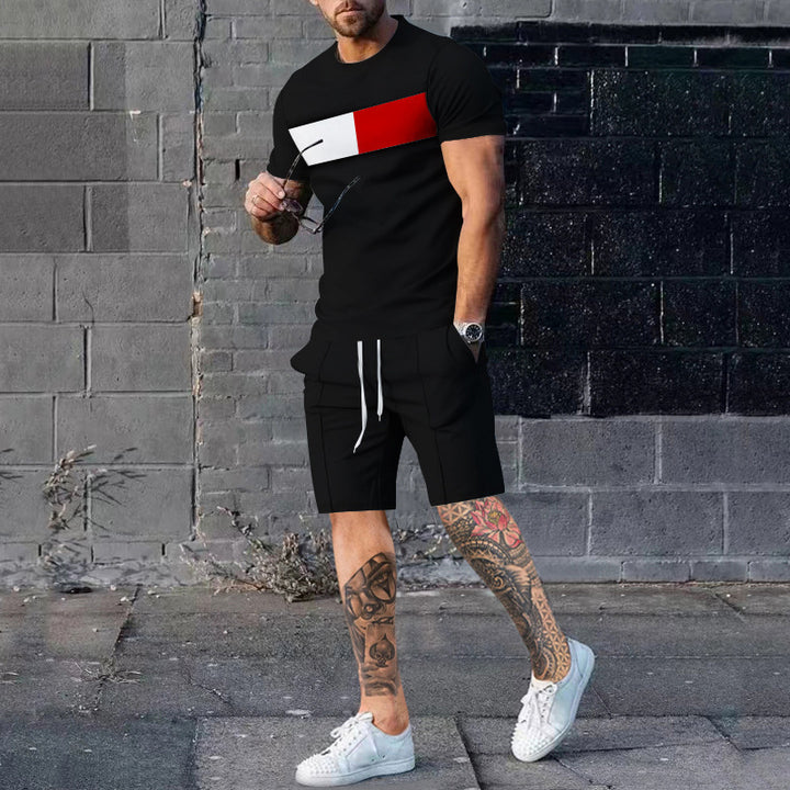Herren sportliches Kurzarm-Style T-Shirt mit modernem Grafikdesign Echoarchiv