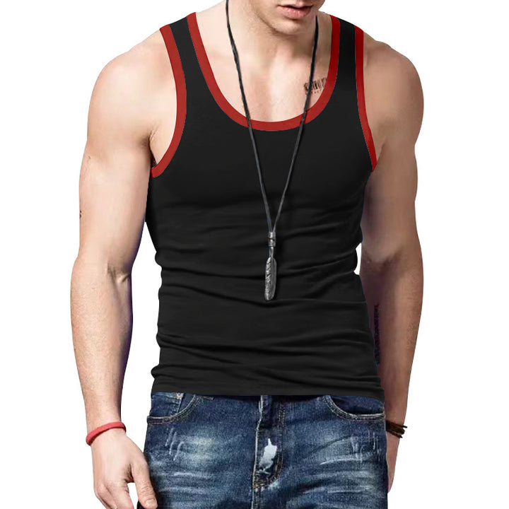 Herren sportliches Tanktop mit Kontraststreifen Echoarchiv