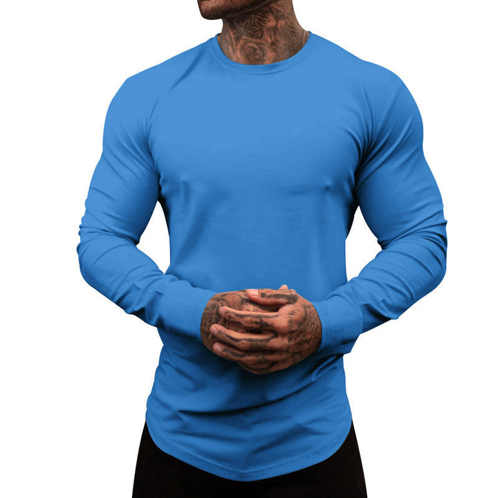 Herren Langarmshirt aus weichem, elastischem Baumwollmix mit Rundhalsausschnitt Echoarchiv