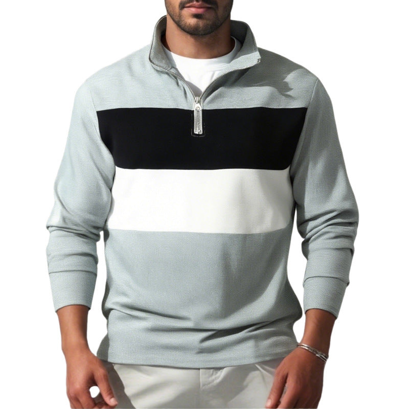 Herren sportlicher Pulli mit hohem Kragen und Reißverschluss Echoarchiv