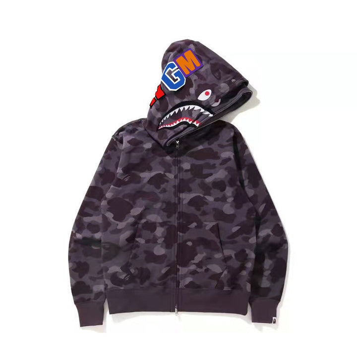 Herren coole Kapuzenjacke mit einzigartigem Camouflage-Design und grafischen Elementen Echoarchiv