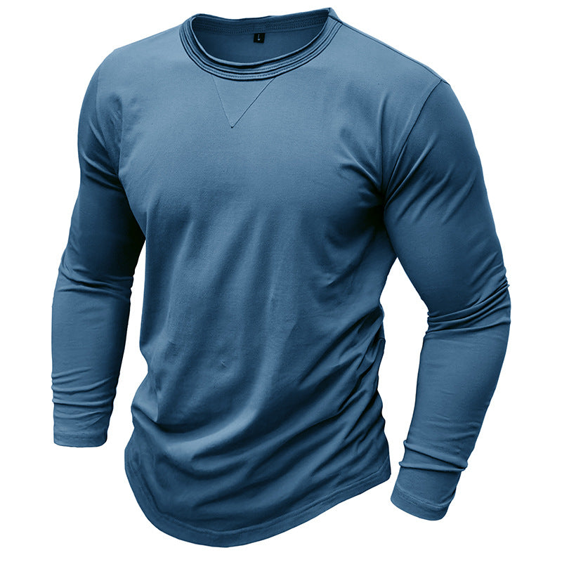 Herren lässiges Langarmshirt mit Rundhalsausschnitt Echoarchiv