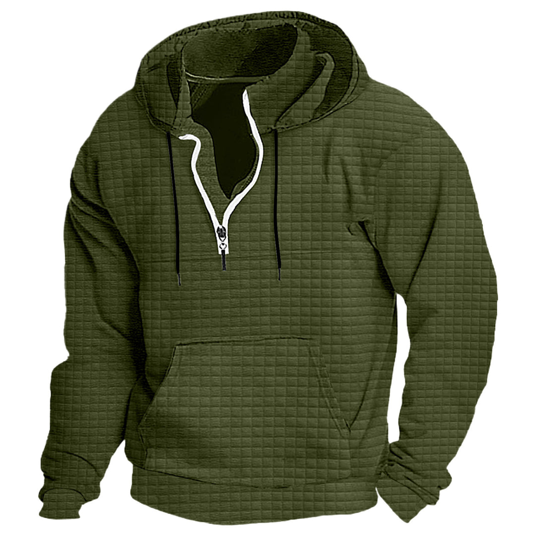 Herren Kapuzenpullover mit innovativem Reißverschluss und strukturiertem Design Echoarchiv