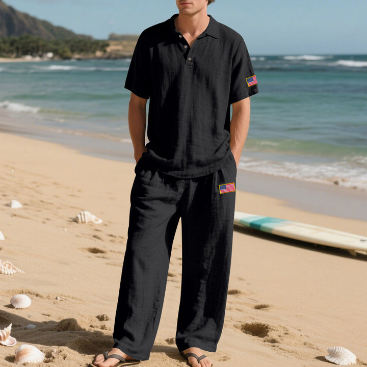 Herren lässiges Strand-Outfit aus leichtem und atmungsaktivem Stoff Echoarchiv