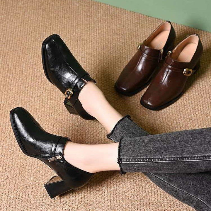 Damen Elegante spitze Stiefeletten mit Blockabsatz Echo Archiv