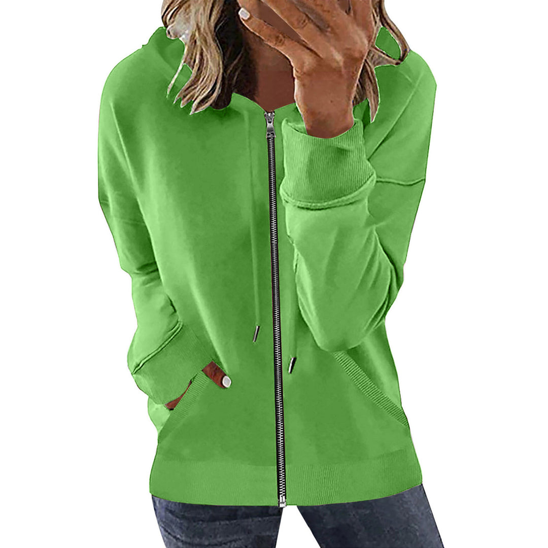 Damen nan Kapuzenjacke mit durchgehendem Reißverschluss, Kängurutaschen und elastischen Bündchen Echo Archiv