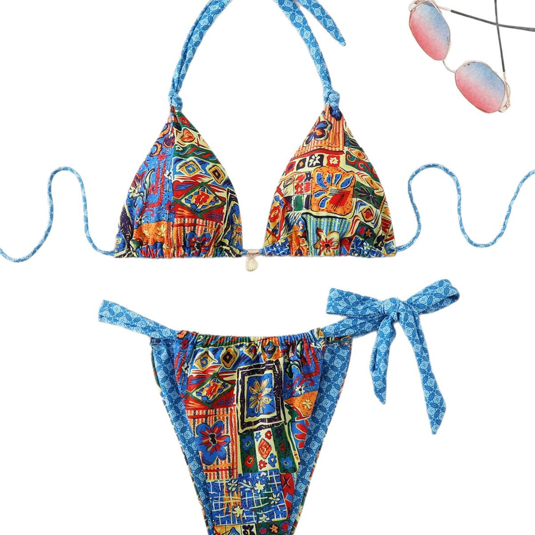 Damen Triangel-Bikini mit verspieltem Mustermix Echo Archiv