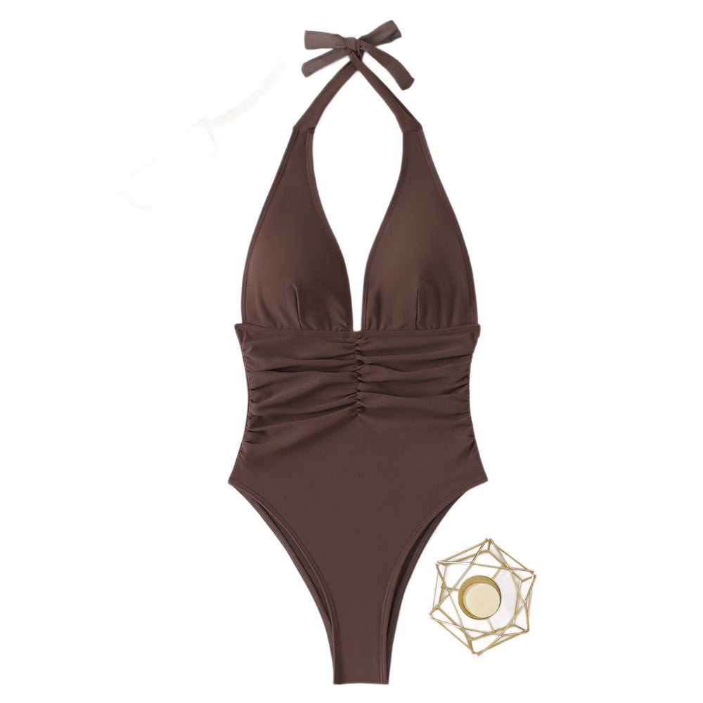 Damen Eleganter Badeanzug mit Raffungen – Maréssa
