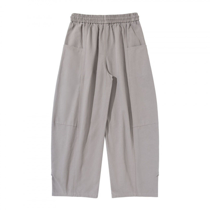 Damen Weite Cropped-Hose mit Tunnelzugbund, Ballon-Silhouette und aufgesetzten Taschen Echo Archiv