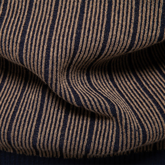 Herren Feinstrickpullover mit Rollkragen und Streifenmuster Echoarchiv