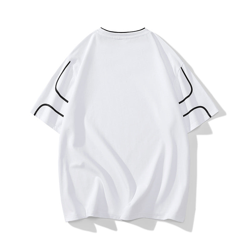 Herren Oversize-T-Shirt aus Baumwollmix mit Kontrastpaspelierung und Dropped-Shoulder Echo Archiv