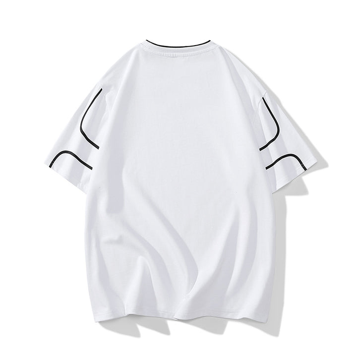 Herren Oversize-T-Shirt aus Baumwollmix mit Kontrastpaspelierung und Dropped-Shoulder Echo Archiv