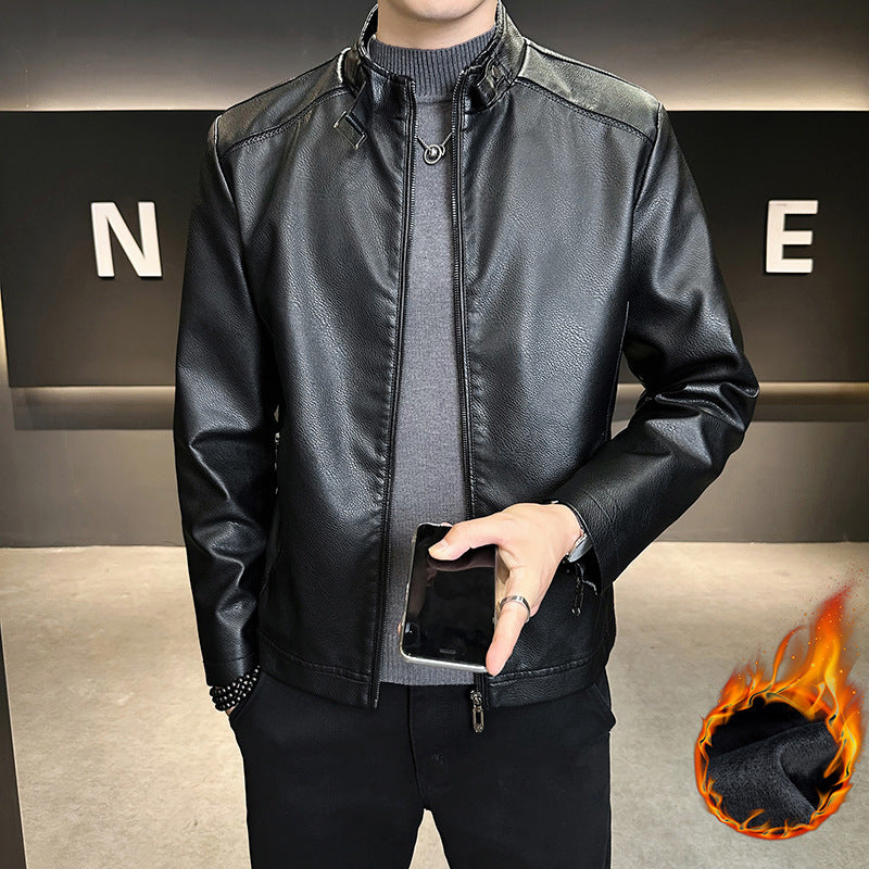 Herren Modische Kunstlederjacke im lässigen Design Echo Archiv