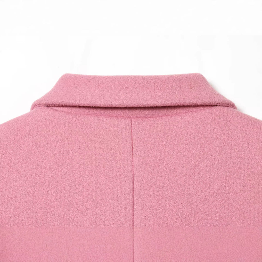 Damen Kurzer Oversize-Mantel mit üppigem Kunstfellkragen Echoarchiv