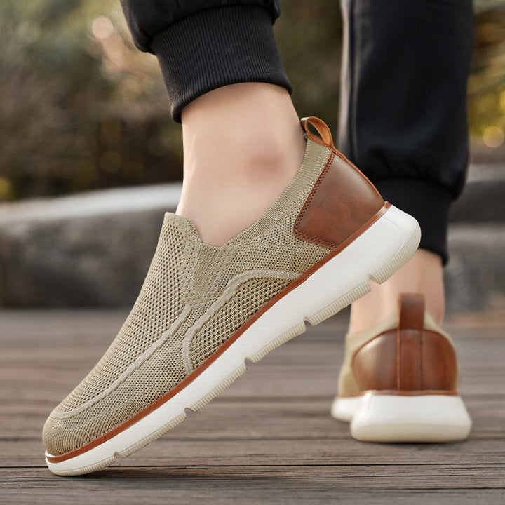 Herren nan atmungsaktiver Strickslipper mit elastischem Einstieg und stoßdämpfender EVA-Sohle Echo Archiv