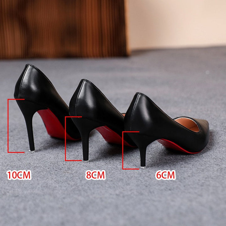 Damen spitze Stiletto-Pumps mit roter Sohle und Lederoptik Echo Archiv