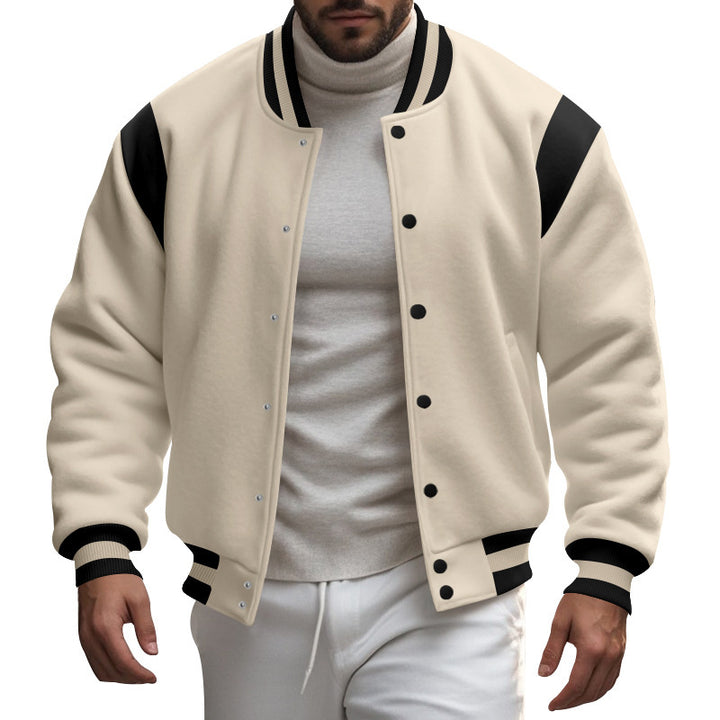 Herren sportliche Collegejacke mit kontrastierenden Ärmeln Echoarchiv