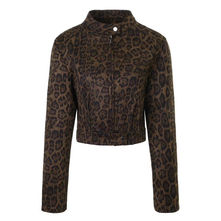 Damen Stylische Kurzjacke im Leopardenmuster Echo Archiv