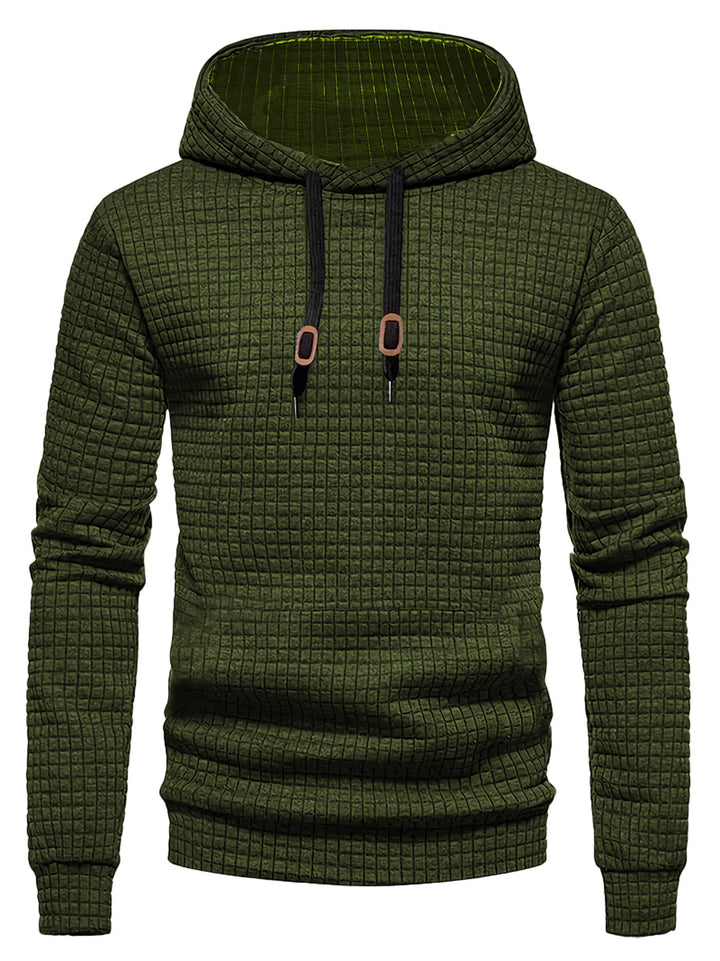 Herren Design-Hoodie mit hochabschließendem Kragen und strukturiertem Gewebe Echoarchiv