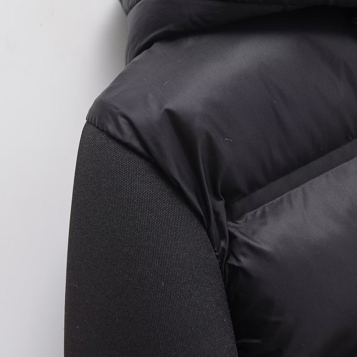 Damen Gekürzte gesteppte Hybrid‑Wattierte Jacke mit Kapuze Echo Archiv