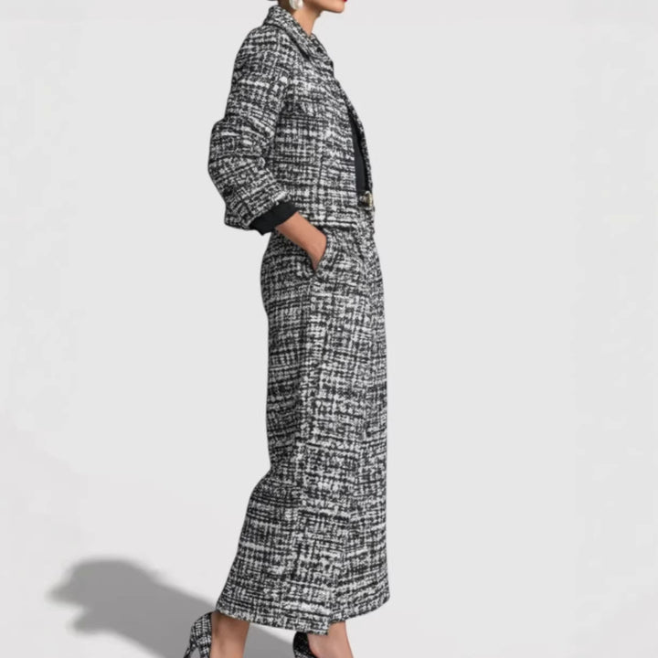 Damen Modernes Tweed-Anzug-Set