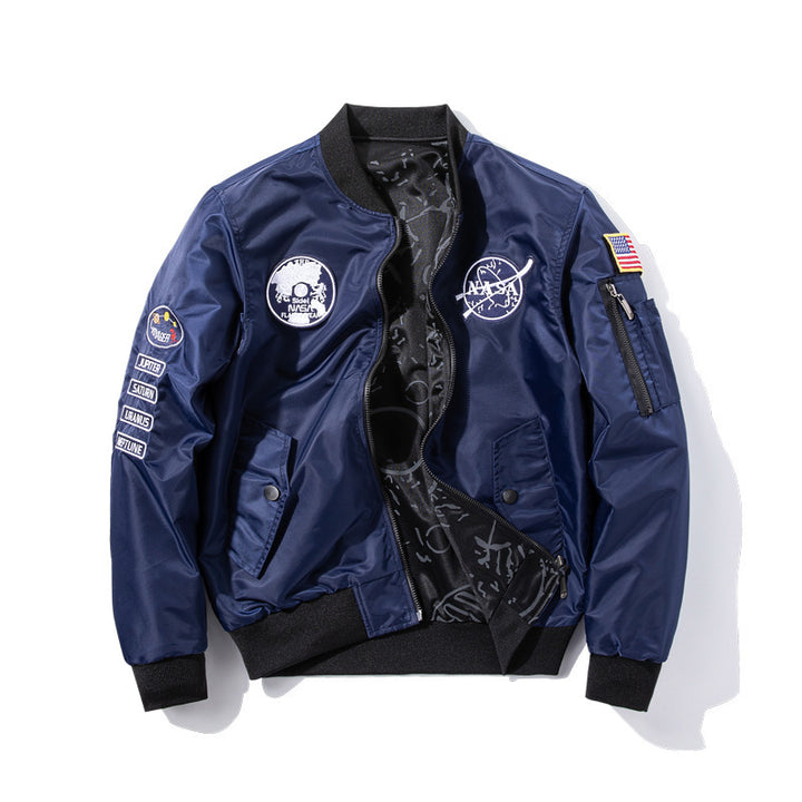 Herren Modische Bomberjacke im Raumfahrt-Style Echo Archiv