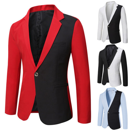 Herren Zweifarbiger Blazer mit modernem Schnitt und Taschen Echoarchiv