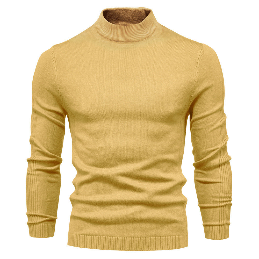 Herren stilvoller Rollkragenpullover aus weicher Merinowolle Echoarchiv