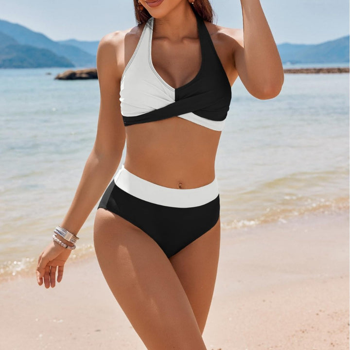 Damen Bikini-Set mit stützendem Oberteil und hoch geschnittenem Slip Echo Archiv