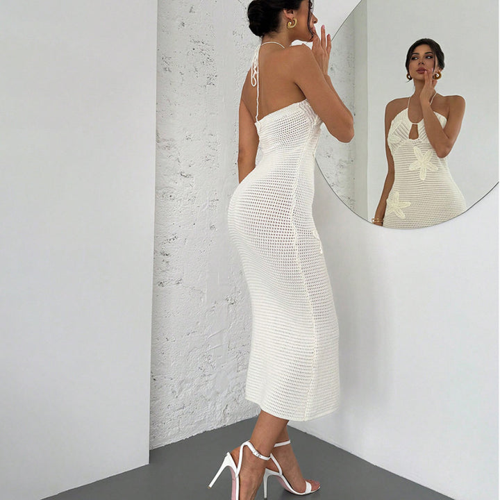 Damen Häkel-Maxikleid mit floralem Design Echo Archiv