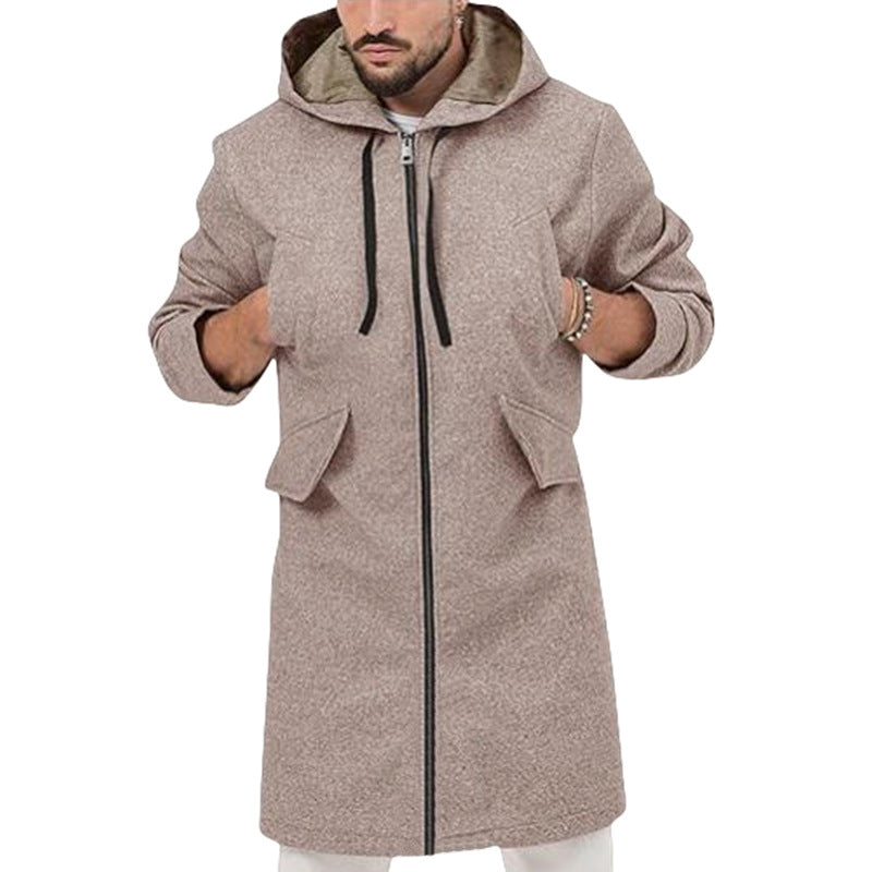 Herren modische Langjacke mit Kapuze Echoarchiv