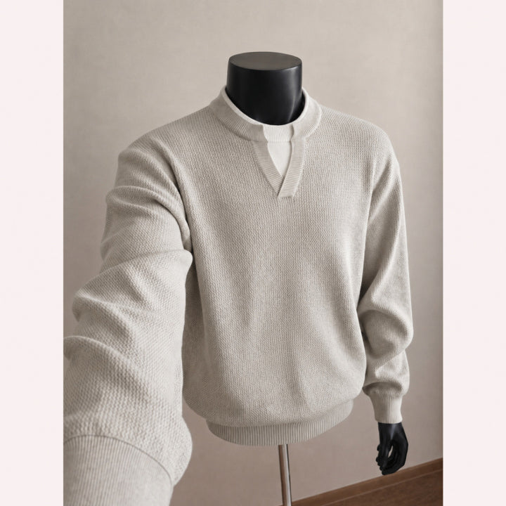 Herren Hochwertiger Strickpullover Echo Archiv