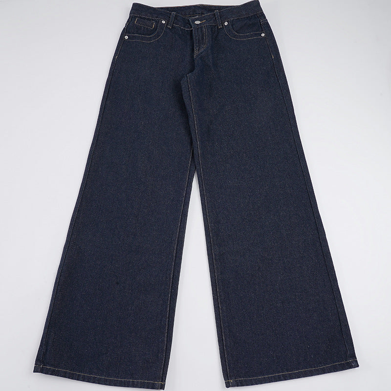 Damen Weite High‑Waist Five‑Pocket Denim-Jeans mit ausgestelltem Bein Echo Archiv