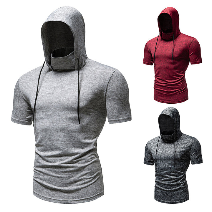 Herren funktionales Kapuzenshirt mit kurzem Arm und atmungsaktiven Eigenschaften Echoarchiv