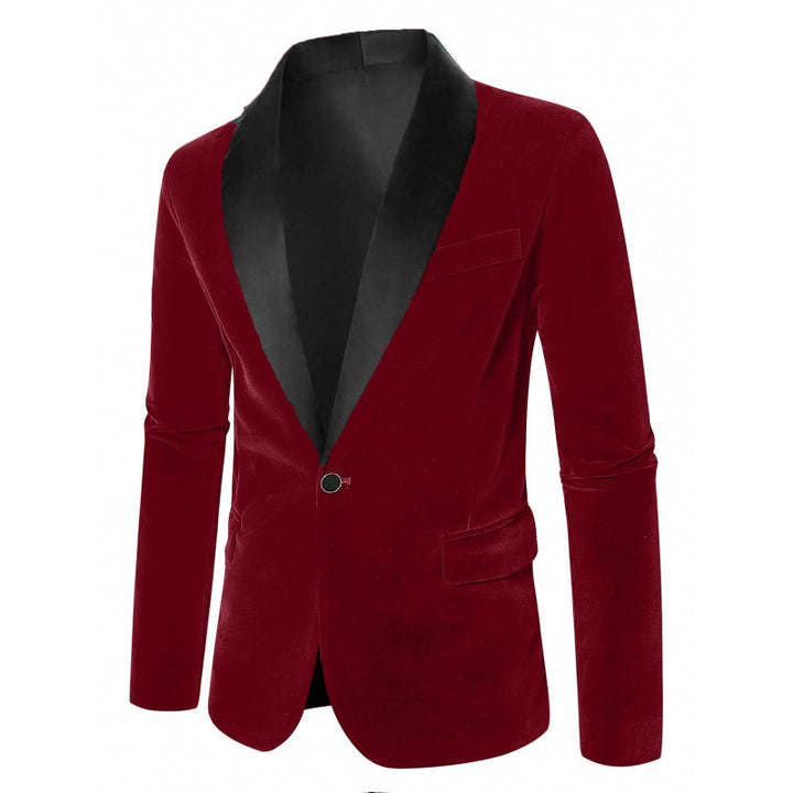 Herren Samt Blazer mit elegantem Revers Echoarchiv