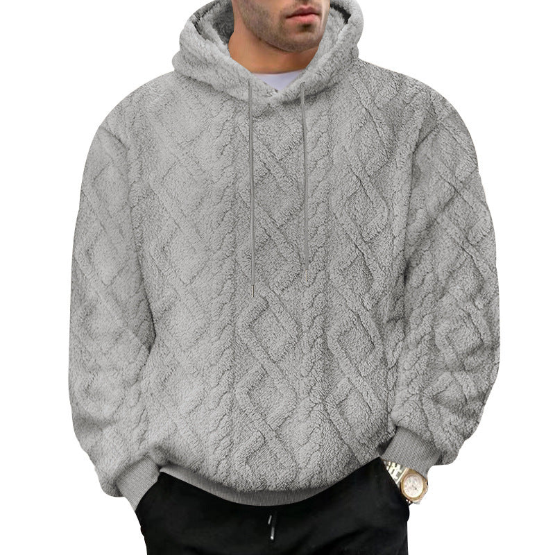 Herren kuscheliger Fleece-Hoodie mit strukturiertem Design Echoarchiv
