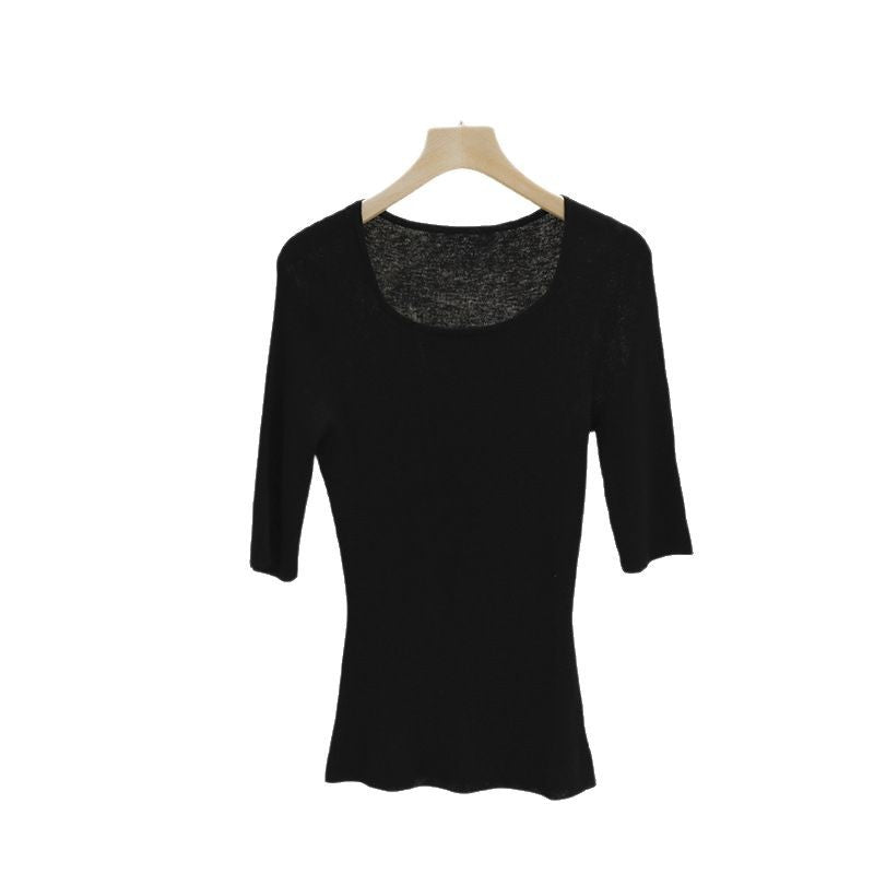 Damen Feines Ripp-Strick-Top mit breiten Trägern und glattem Fall Echo Archiv